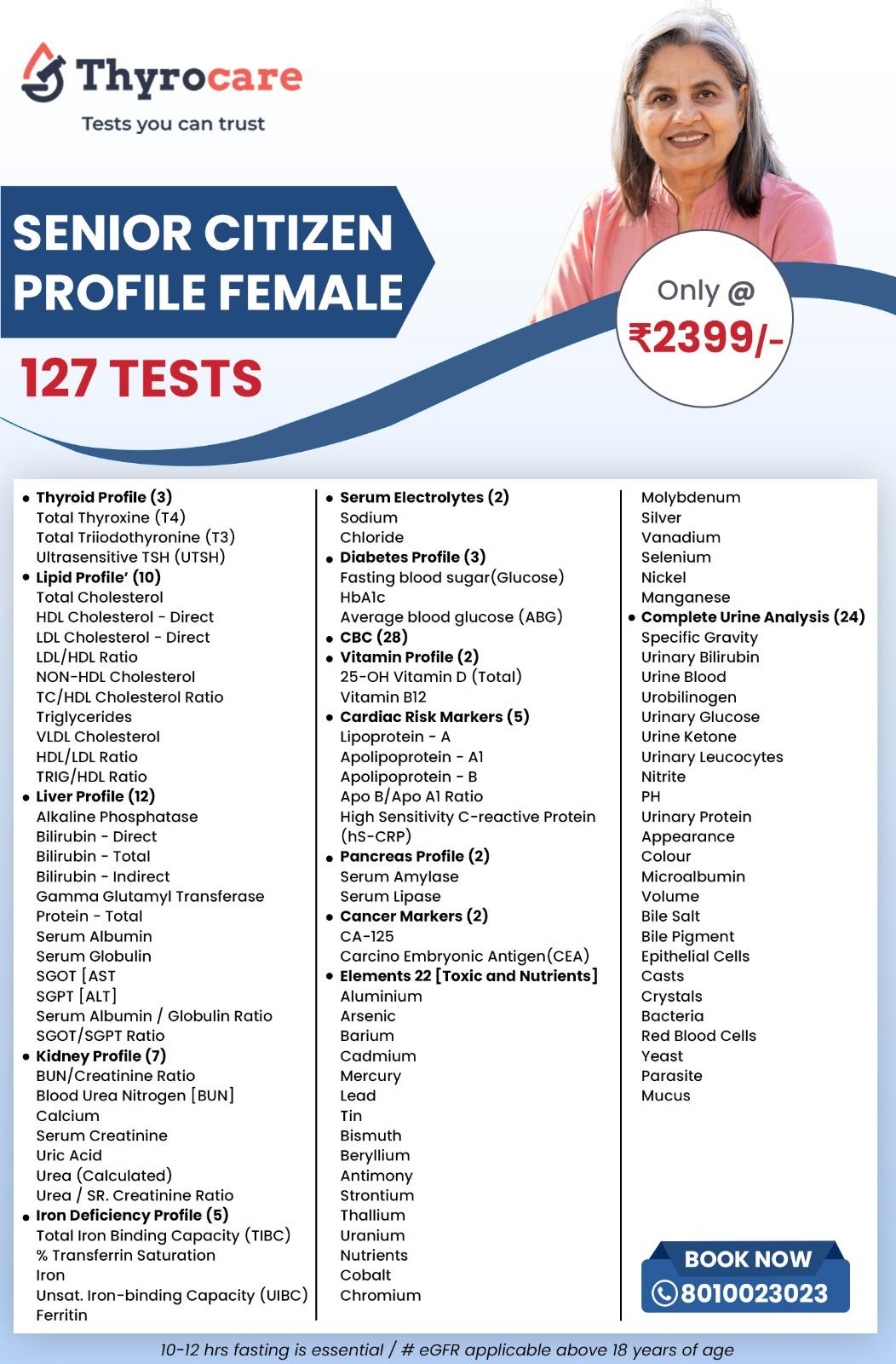 SENIOR CITIZEN PROFILE FEMALE
