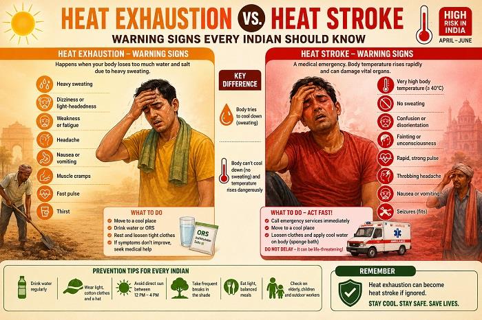 Heat Exhaustion Vs Heat Stroke India Guide