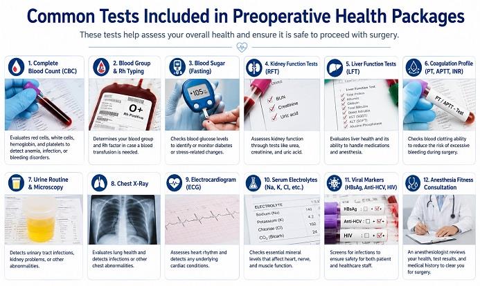 Common Tests Included in Preoperative Health Packages