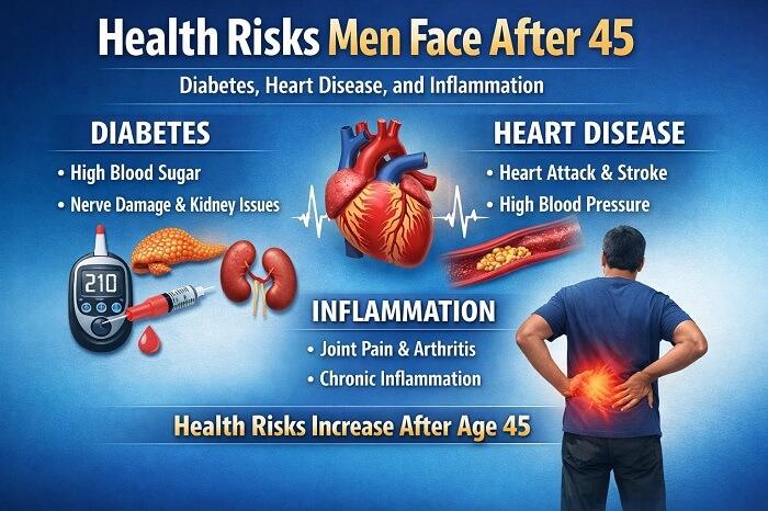 Health Risks Men Face After 45