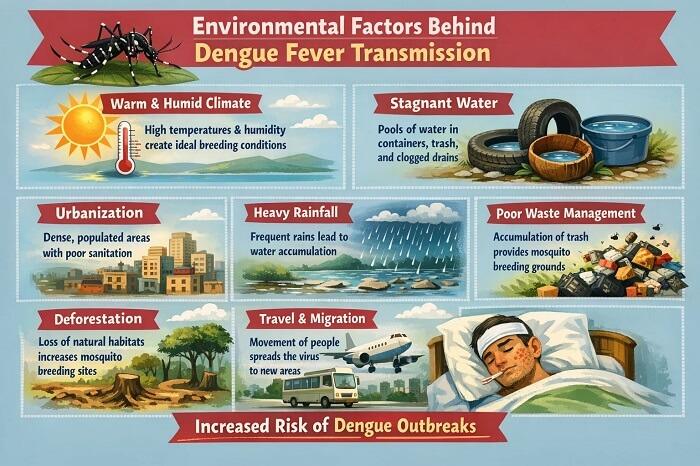 Environmental Factors Behind Dengue Fever Transmission