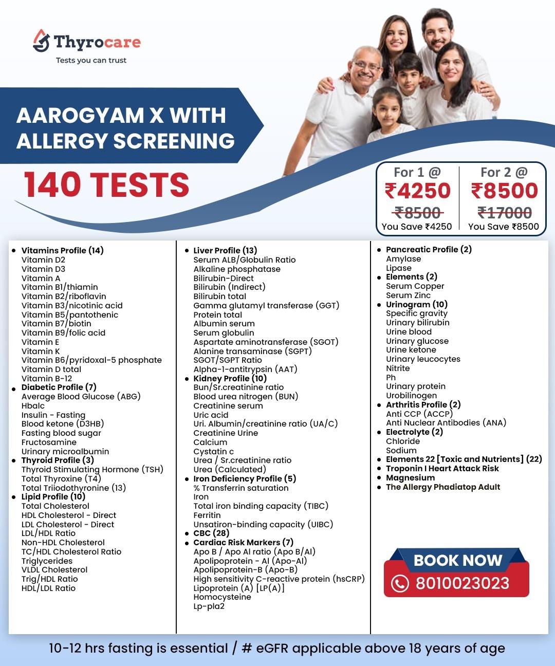 AAROGYAM X WITH ALLERGY SCREENING