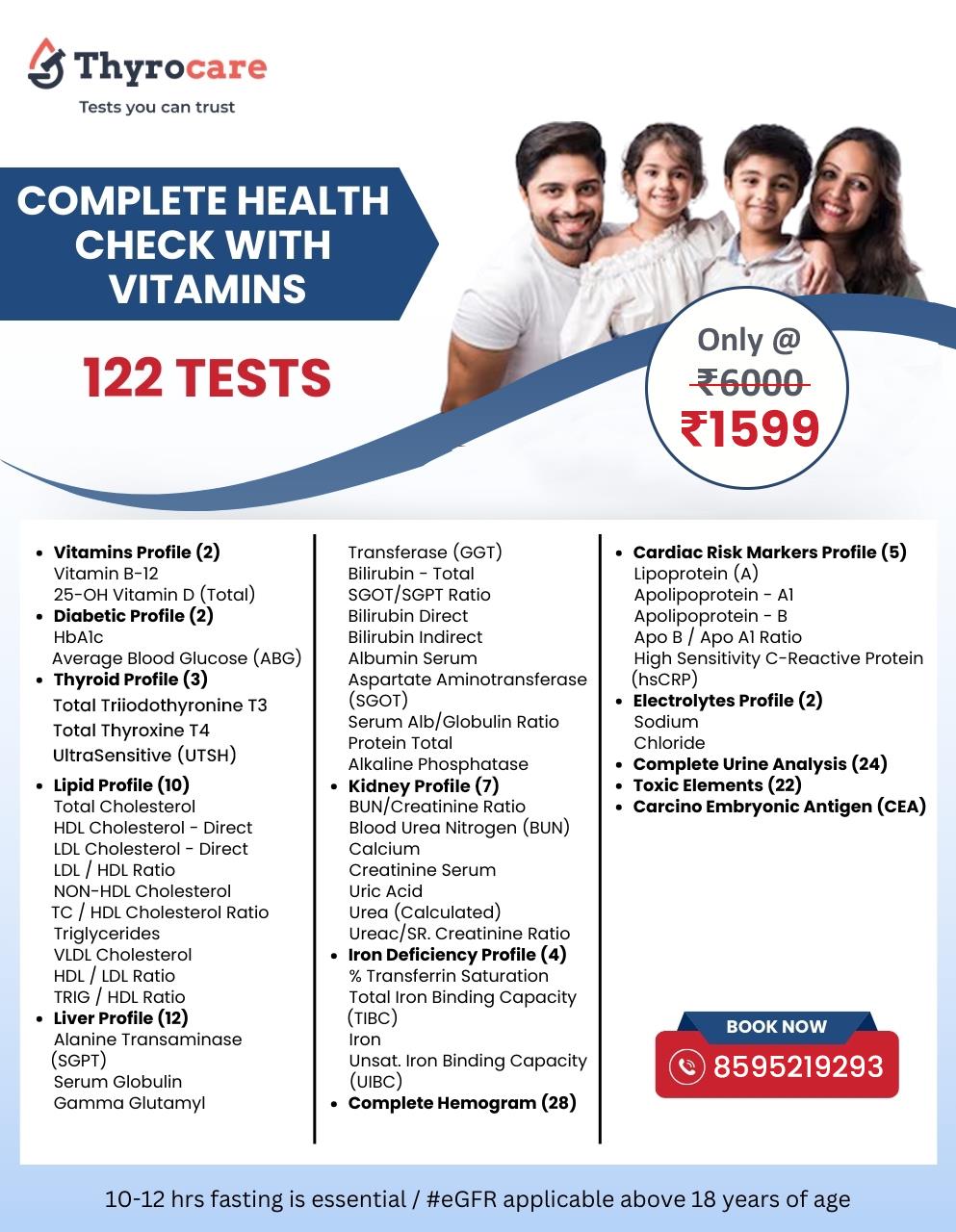 COMPLETE HEALTH CHECK WITH VITAMINS