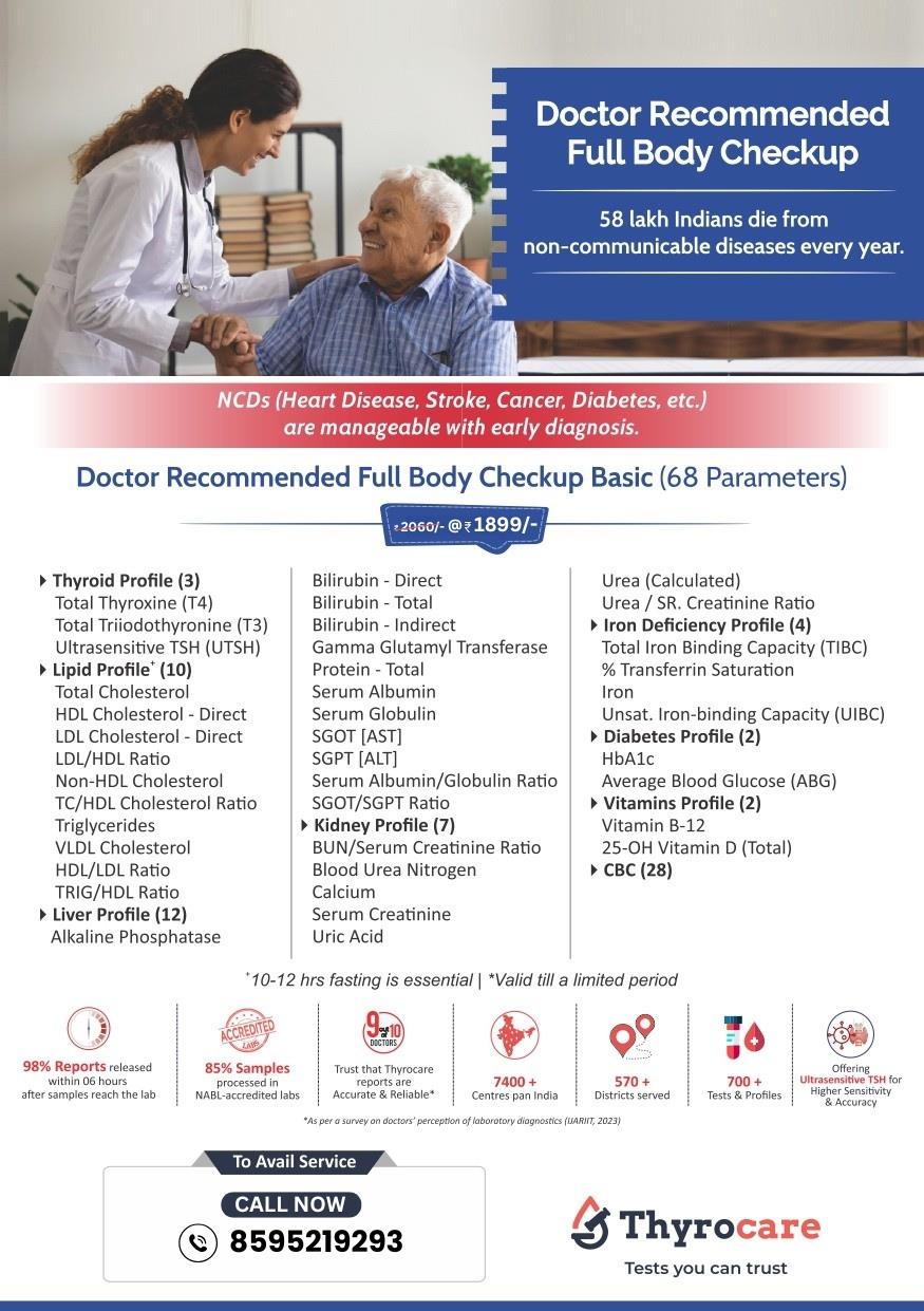 DOCTOR RECOMMENDED FULL BODY CHECKUP BASIC