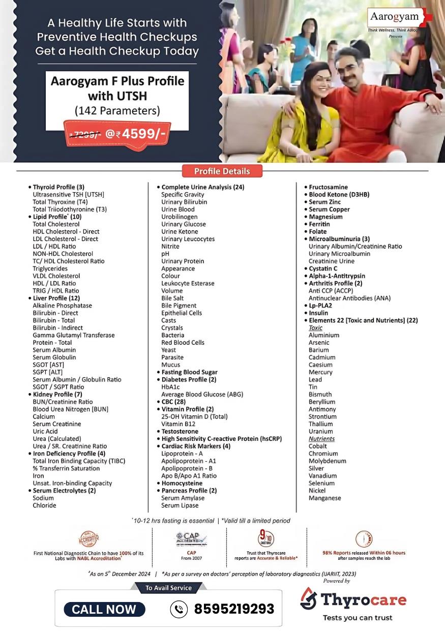 AAROGYAM F PLUS PROFILE WITH UTSH